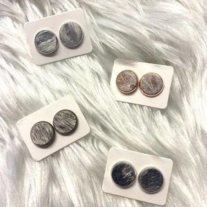 Choice cow hide stud earrings